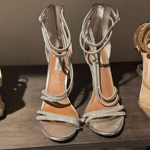 Steve Madden Metallic Strappy Heels